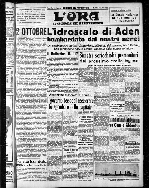 L'ora : corriere politico, quotidiano della Sicilia