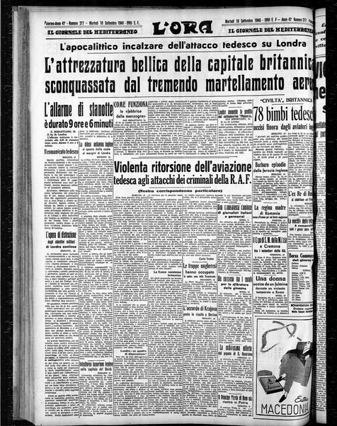 L'ora : corriere politico, quotidiano della Sicilia