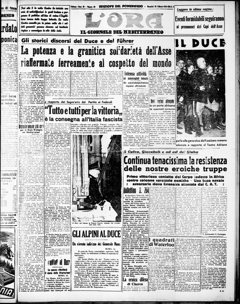 L'ora : corriere politico, quotidiano della Sicilia