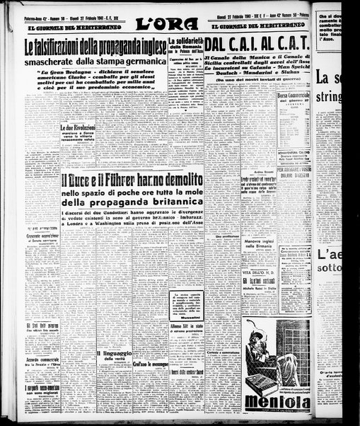 L'ora : corriere politico, quotidiano della Sicilia