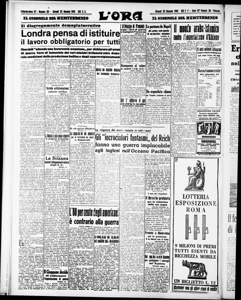 L'ora : corriere politico, quotidiano della Sicilia