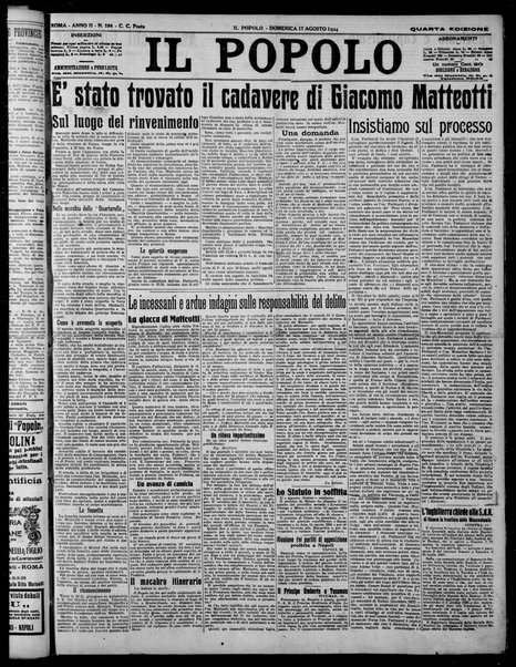 Il popolo : giornale del mattino