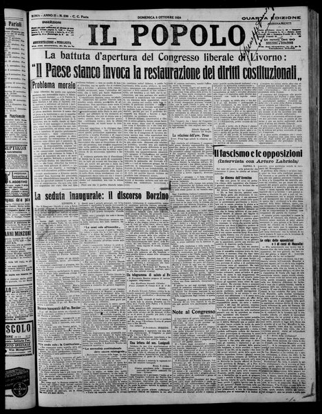 Il popolo : giornale del mattino