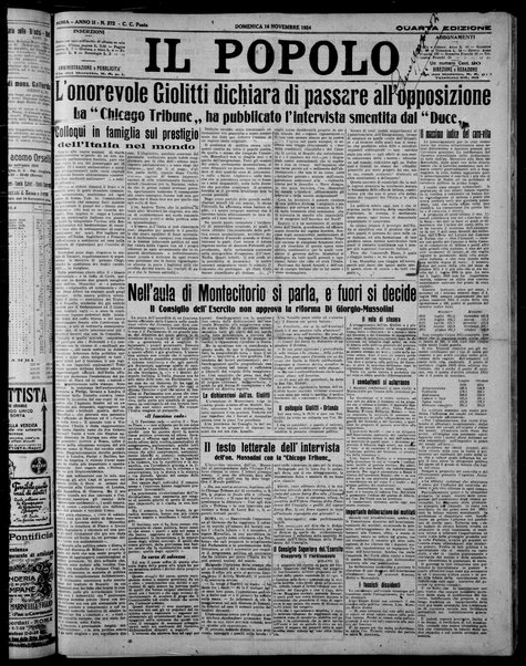 Il popolo : giornale del mattino