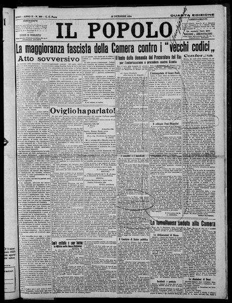 Il popolo : giornale del mattino