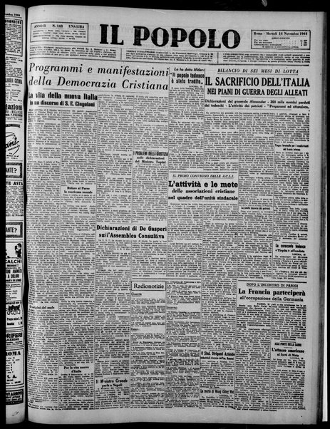 Il popolo : giornale del mattino