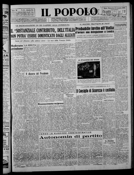 Il popolo : giornale del mattino