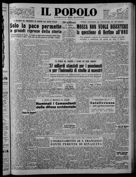 Il popolo : giornale del mattino