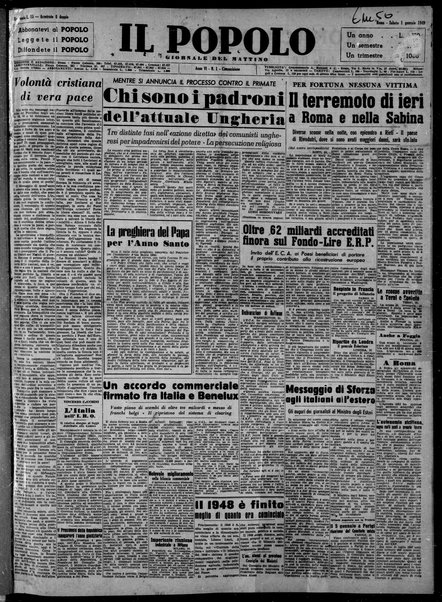 Il popolo : giornale del mattino