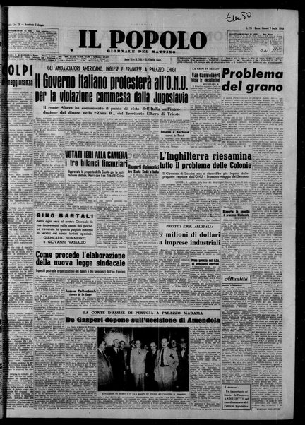 Il popolo : giornale del mattino