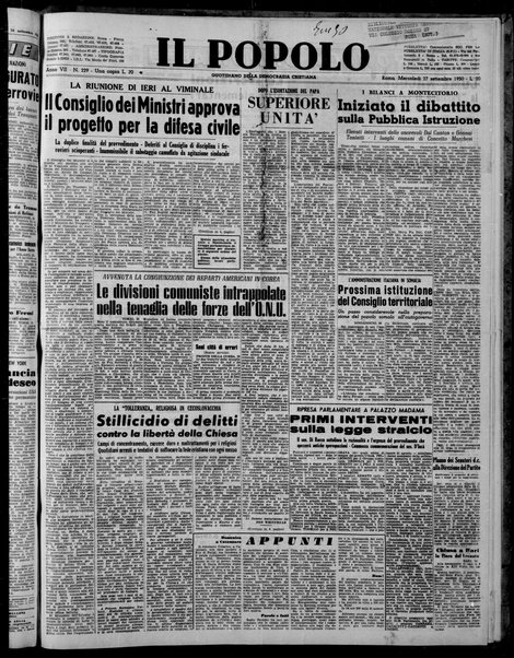 Il popolo : giornale del mattino