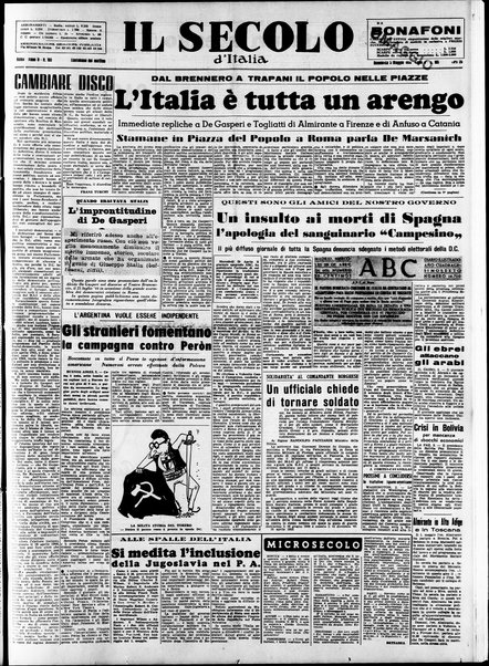 Il Secolo d'Italia : quotidiano per gli italiani