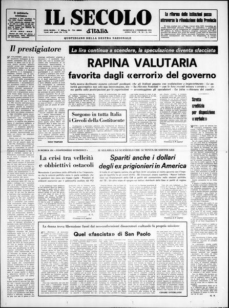 Il Secolo d'Italia : quotidiano per gli italiani