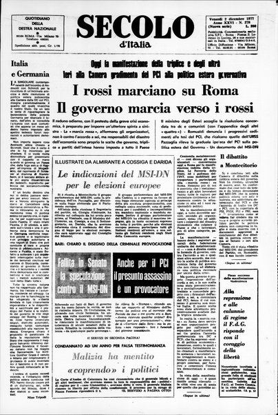 Il Secolo d'Italia : quotidiano per gli italiani