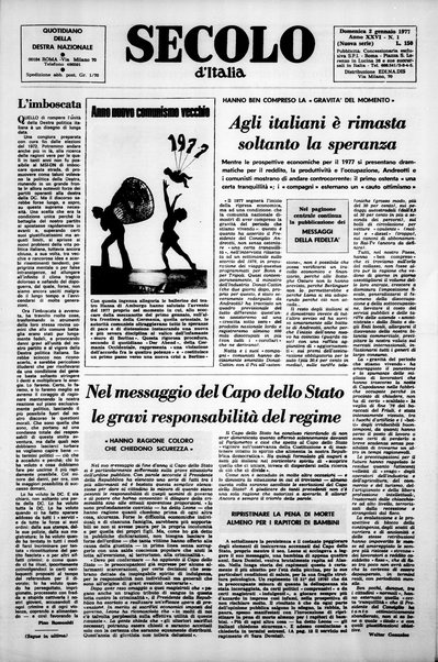 Il Secolo d'Italia : quotidiano per gli italiani