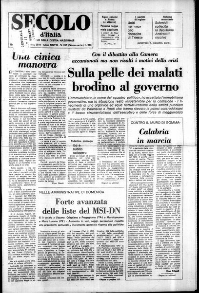 Il Secolo d'Italia : quotidiano per gli italiani