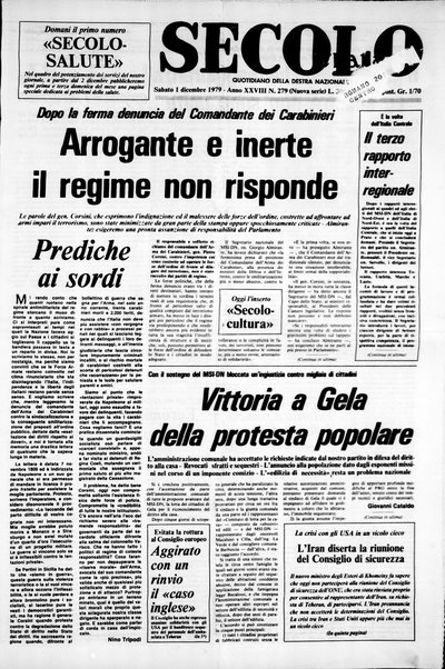 Il Secolo d'Italia : quotidiano per gli italiani