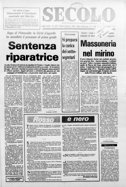 Il Secolo d'Italia : quotidiano per gli italiani