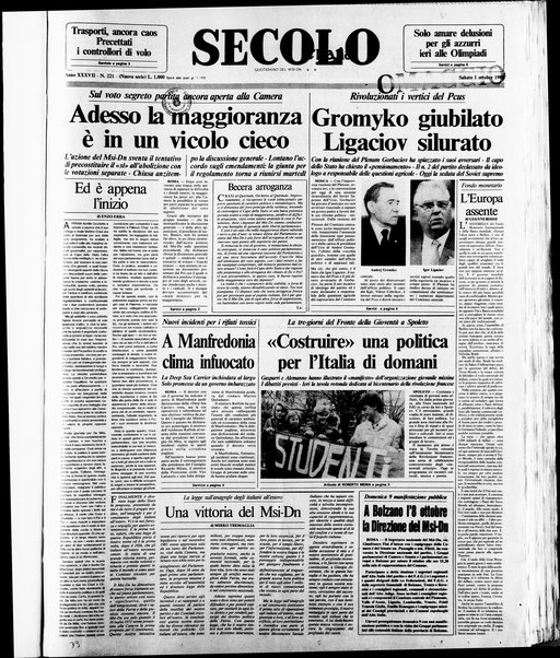 Il Secolo d'Italia : quotidiano per gli italiani