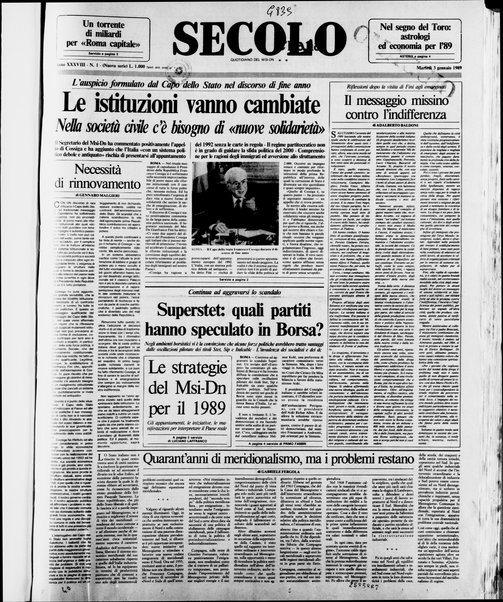 Il Secolo d'Italia : quotidiano per gli italiani