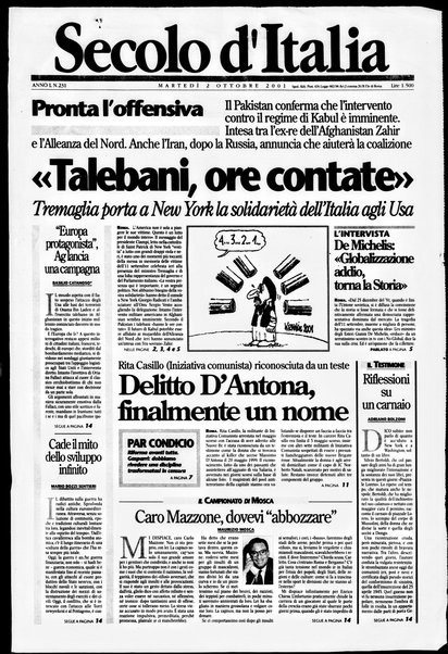 Il Secolo d'Italia : quotidiano per gli italiani