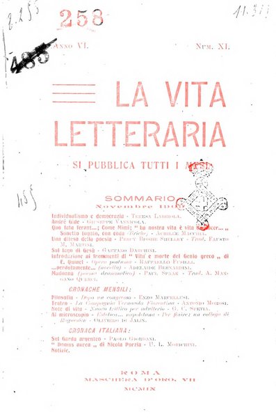 La vita letteraria