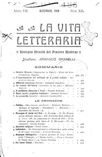 La vita letteraria