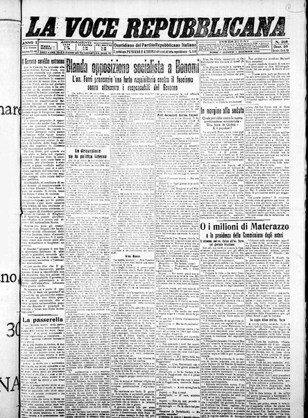 La voce repubblicana : quotidiano del Partito repubblicano italiano