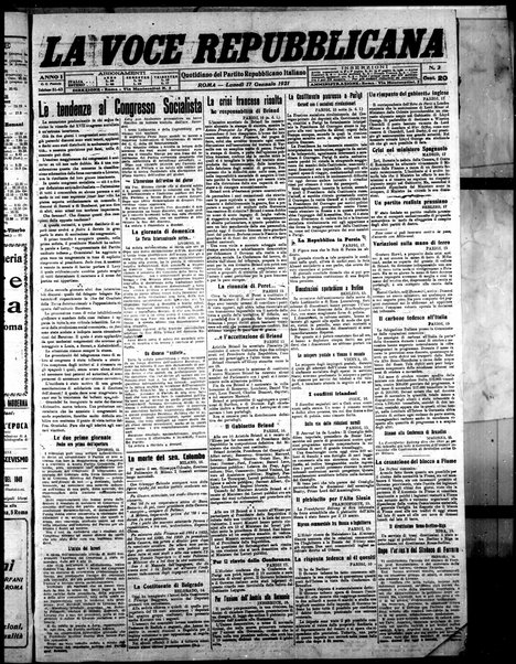 La voce repubblicana : quotidiano del Partito repubblicano italiano