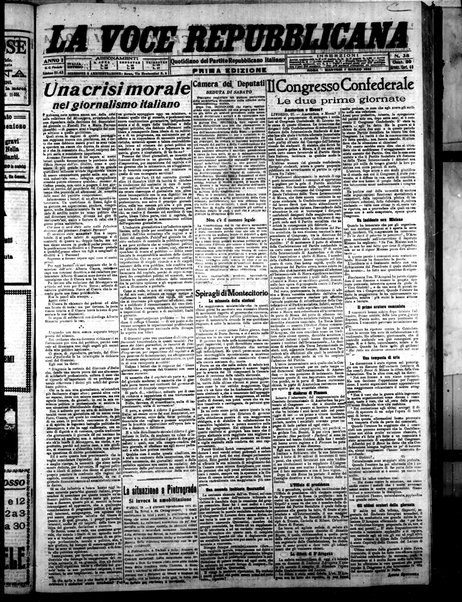 La voce repubblicana : quotidiano del Partito repubblicano italiano