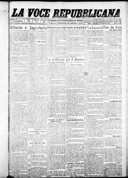 La voce repubblicana : quotidiano del Partito repubblicano italiano