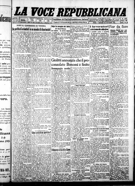 La voce repubblicana : quotidiano del Partito repubblicano italiano