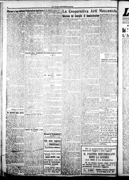 La voce repubblicana : quotidiano del Partito repubblicano italiano