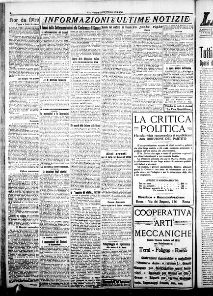 La voce repubblicana : quotidiano del Partito repubblicano italiano