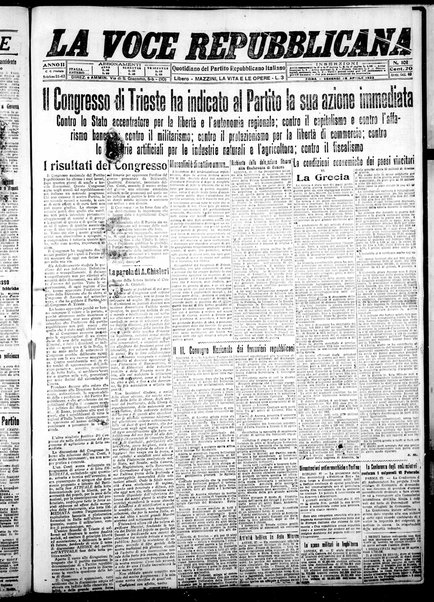 La voce repubblicana : quotidiano del Partito repubblicano italiano