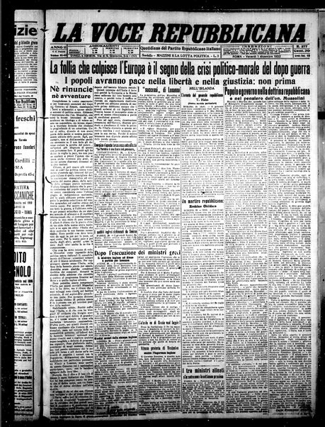 La voce repubblicana : quotidiano del Partito repubblicano italiano