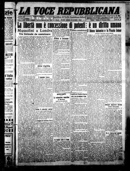 La voce repubblicana : quotidiano del Partito repubblicano italiano