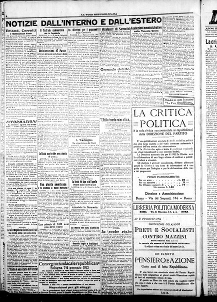 La voce repubblicana : quotidiano del Partito repubblicano italiano