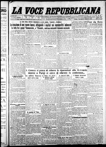 La voce repubblicana : quotidiano del Partito repubblicano italiano