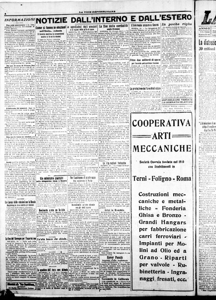 La voce repubblicana : quotidiano del Partito repubblicano italiano