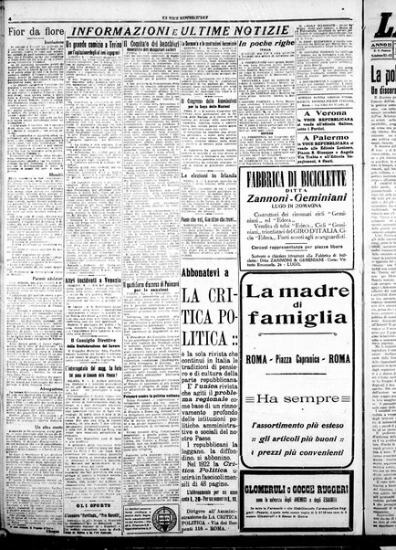 La voce repubblicana : quotidiano del Partito repubblicano italiano