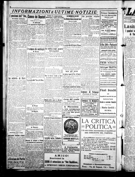 La voce repubblicana : quotidiano del Partito repubblicano italiano