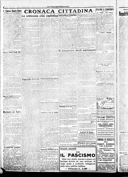 La voce repubblicana : quotidiano del Partito repubblicano italiano