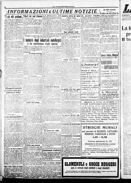 La voce repubblicana : quotidiano del Partito repubblicano italiano