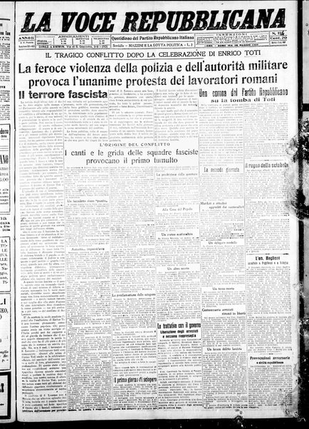 La voce repubblicana : quotidiano del Partito repubblicano italiano