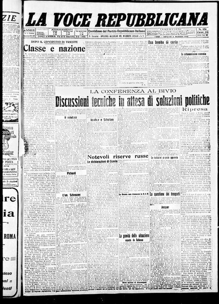 La voce repubblicana : quotidiano del Partito repubblicano italiano