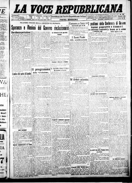 La voce repubblicana : quotidiano del Partito repubblicano italiano