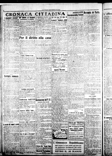 La voce repubblicana : quotidiano del Partito repubblicano italiano