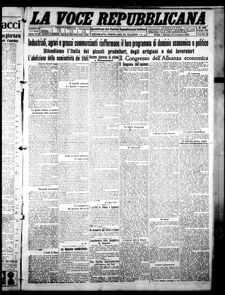 La voce repubblicana : quotidiano del Partito repubblicano italiano