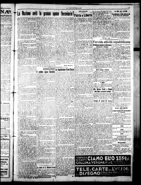 La voce repubblicana : quotidiano del Partito repubblicano italiano